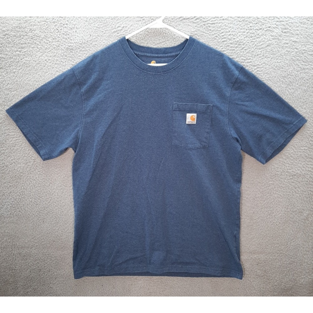 Carhartt‎ Shirt Adult Large Blue Original Fit Workwear Chore Barn Skater Grunge